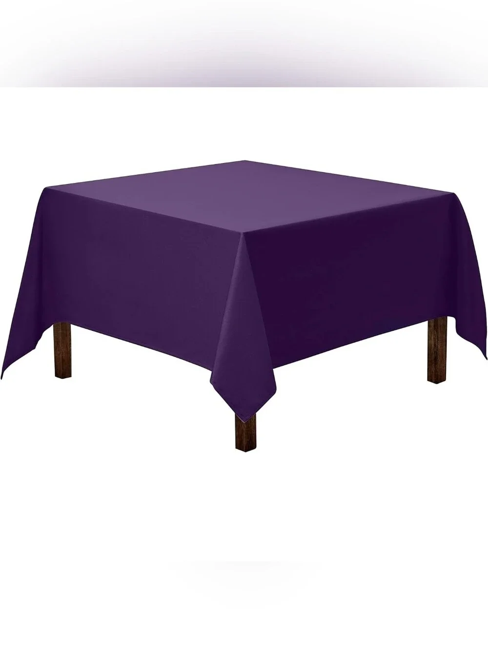 Gee Di Moda Square Tablecloth - 70 x 70 Inch Purple Table Cloth, EUC